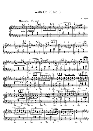 Chopin Waltz Op. 70 No. 3 in D-flat Major