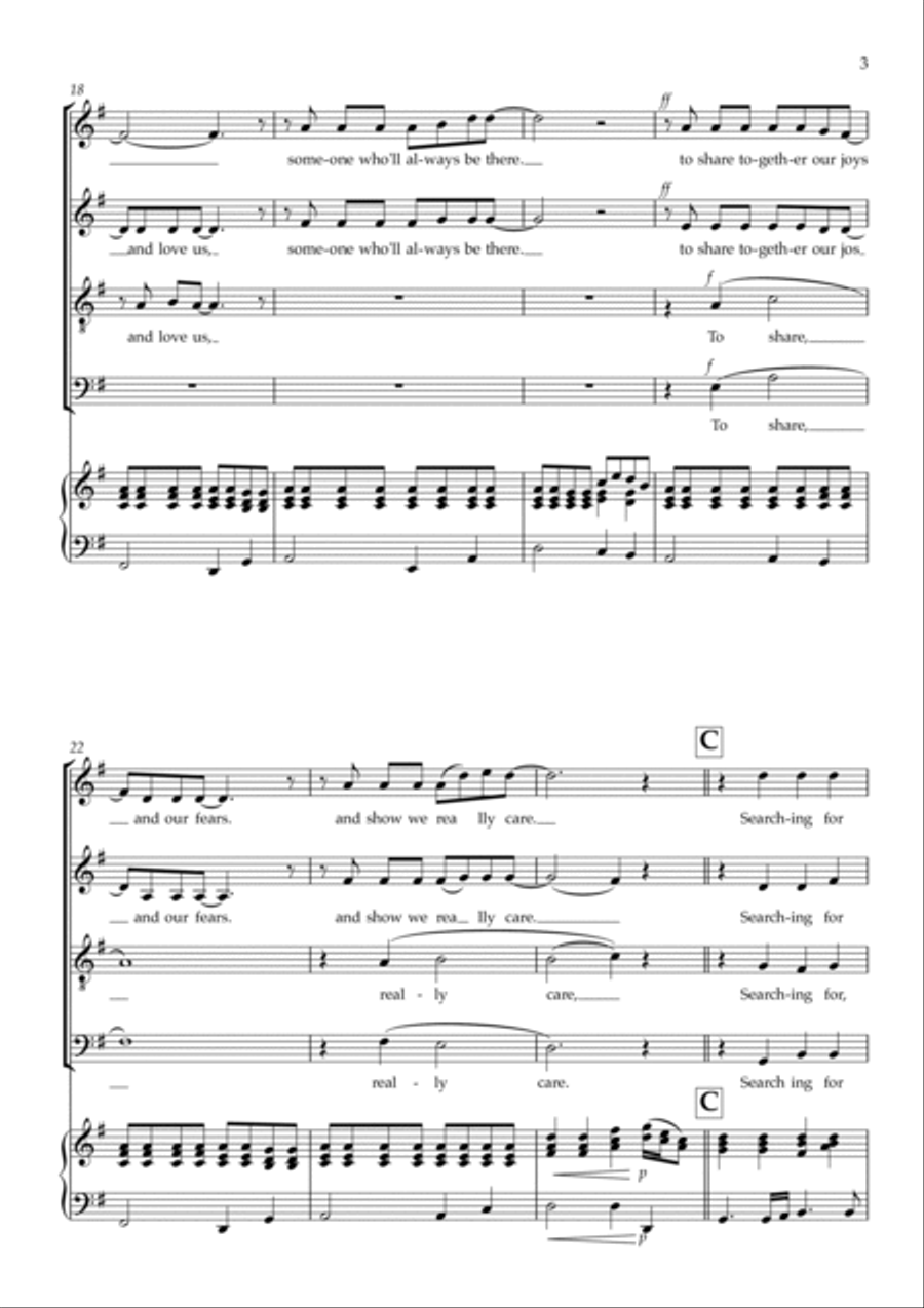 Searching For Love Searching For Love 4-Part scores gallery preview page 3