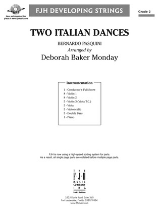 Two Italian Dances: Score