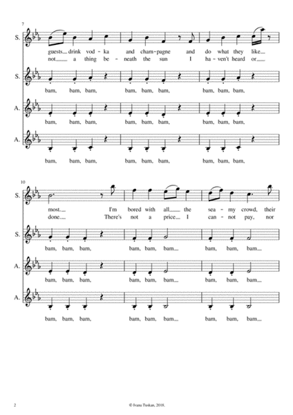 Orlofsky's aria (Die Fledermaus), SSAA a cappella image number null