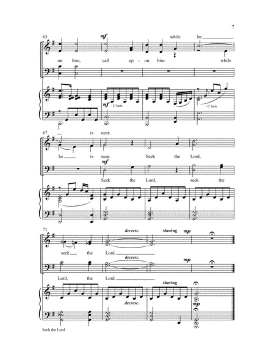 Seek the Lord Choir scores gallery preview page 7