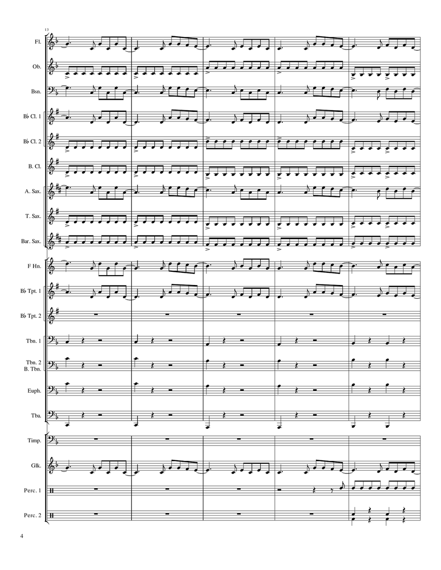 Victory from Battlecry by Two Steps From Hell arranged for Concert Band Concert Band scores gallery preview page 4
