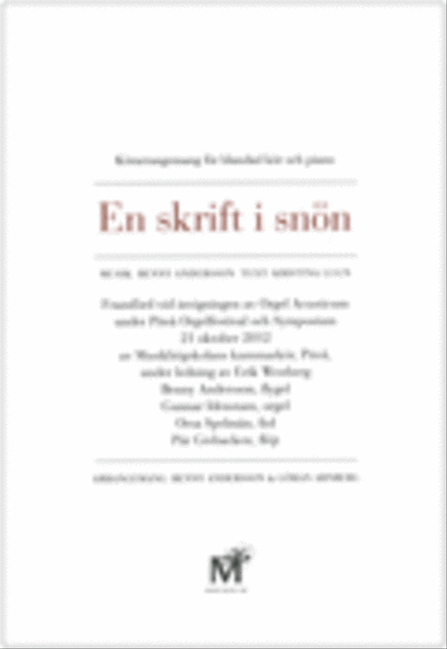 En skrift i snon En skrift i snon 4-Part scores gallery preview page 1