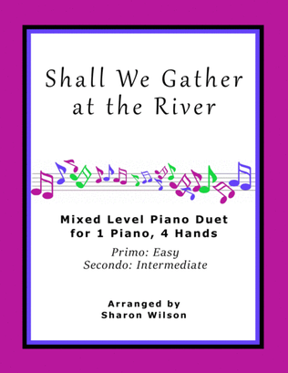 Book cover for Shall We Gather at the River (Easy Piano Duet; 1 Piano, 4-Hands)