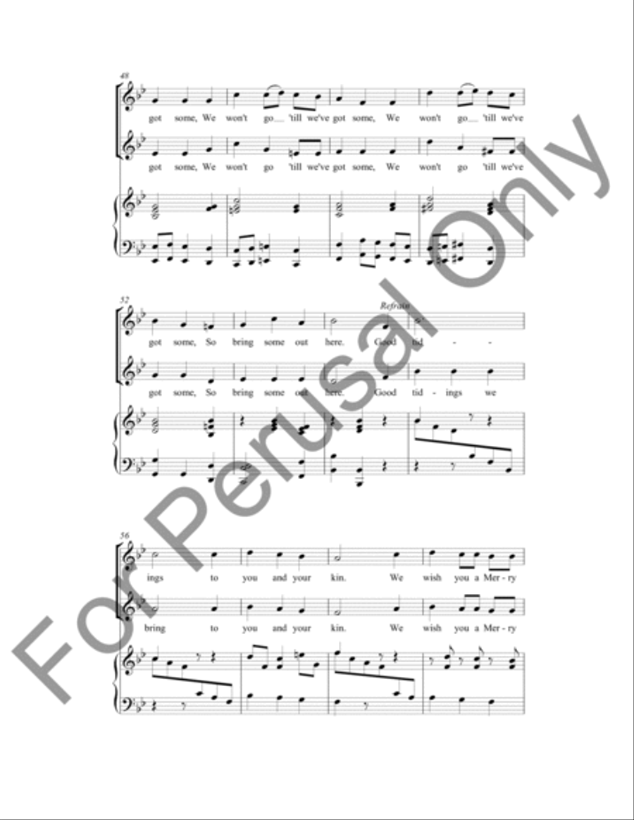 We Wish You A Merry Christmas SA scores gallery preview page 6