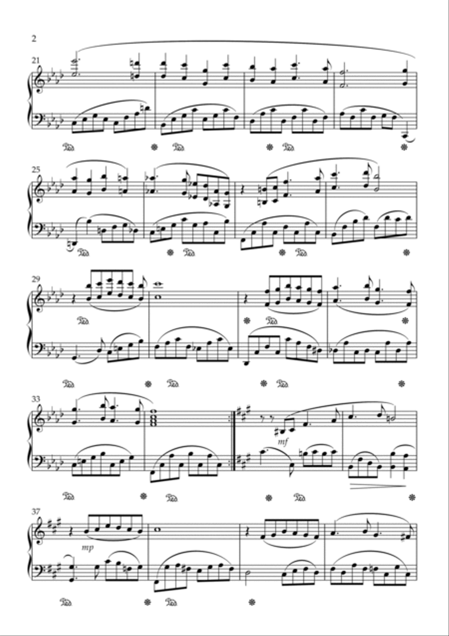 Sunflower Piano Solo scores gallery preview page 2
