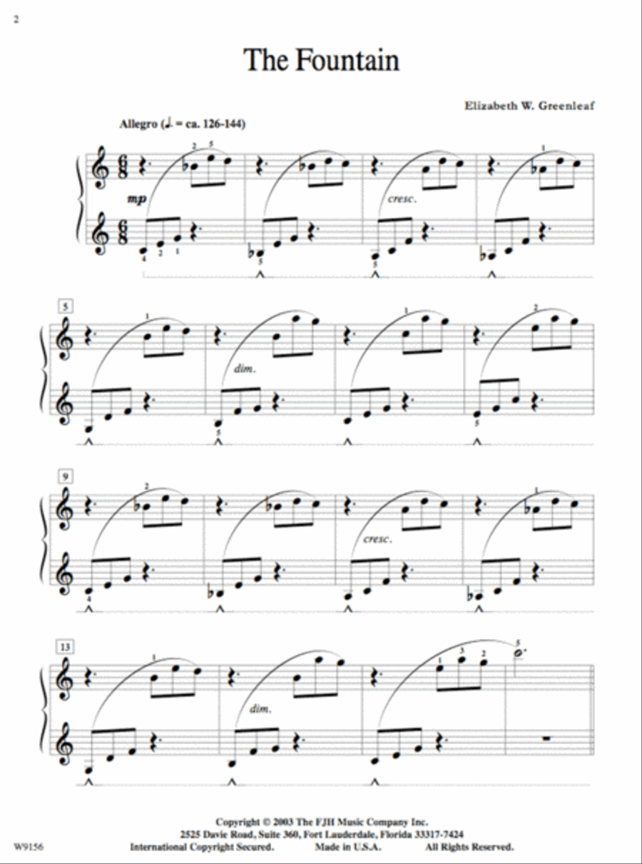 The Fountain Piano Solo scores gallery preview page 2