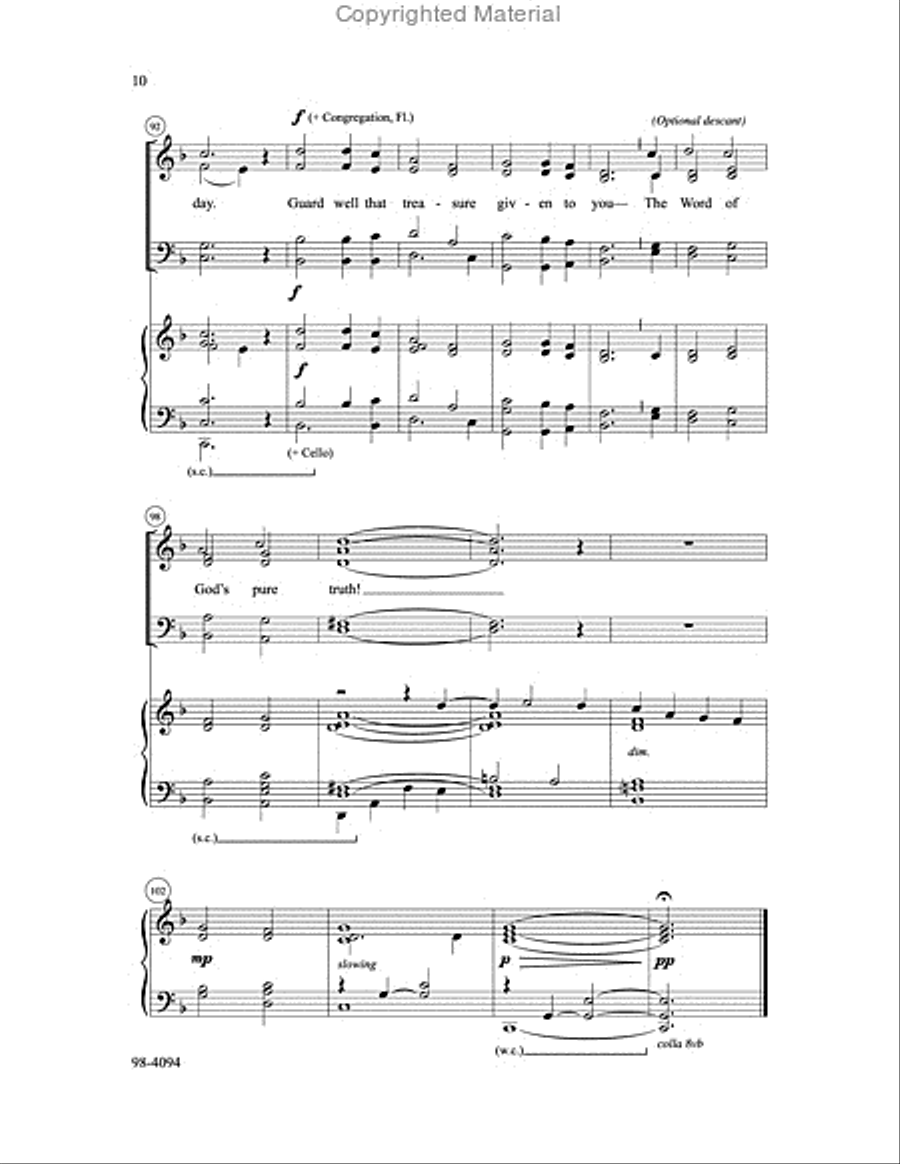 Continue in the Things That You Have Learned 4-Part scores gallery preview page 9
