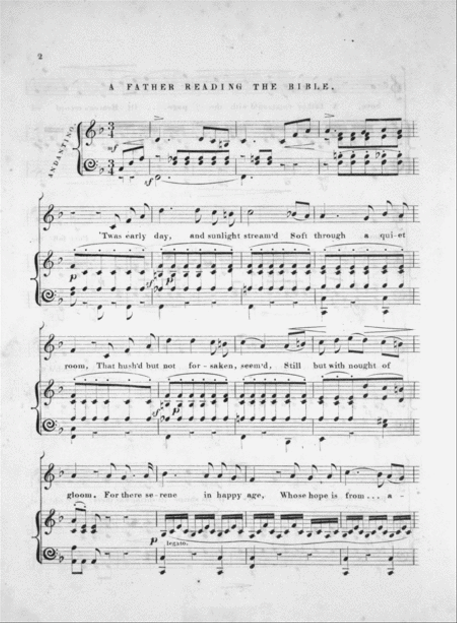 A Father Reading the Bible. Aria Voice Solo scores gallery preview page 2