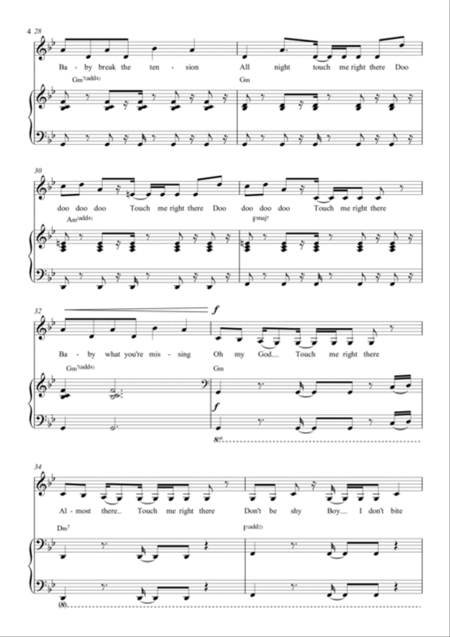 Tension Piano, Vocal, Guitar scores gallery preview page 4