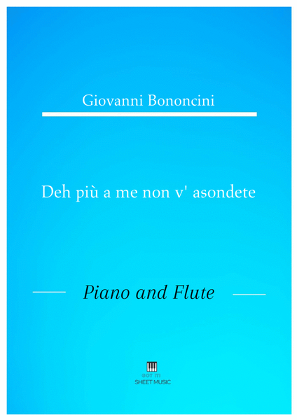 Giovanni Bononcini - Deh pi a me non v_asondete (Piano and Flute) image number null