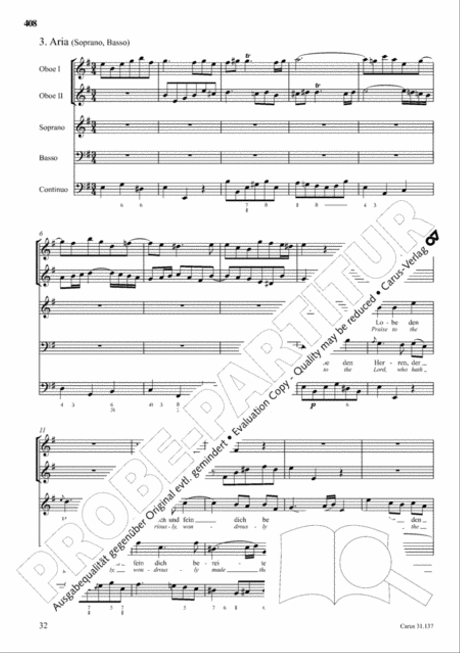 The Complete Sacred Vocal Works (Das geistliche Vokalwerk) Voice scores gallery preview page 409