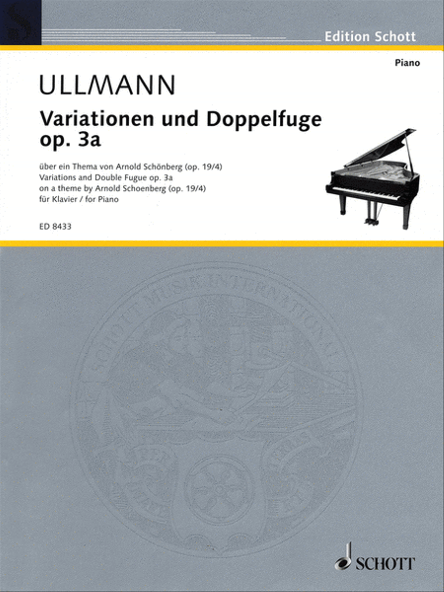 Variations and Double Fugue, Op. 3a Piano Solo scores gallery preview page 1