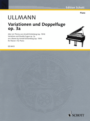 Book cover for Variations and Double Fugue, Op. 3a