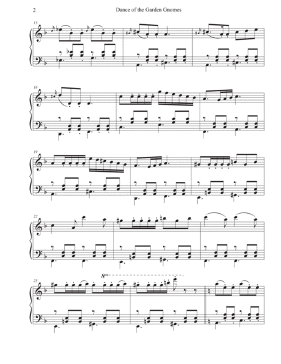 Dance of the Garden Gnomes Piano Solo scores gallery preview page 2