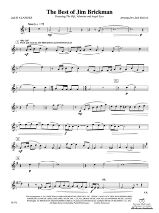 The Best of Jim Brickman: 2nd B-flat Clarinet