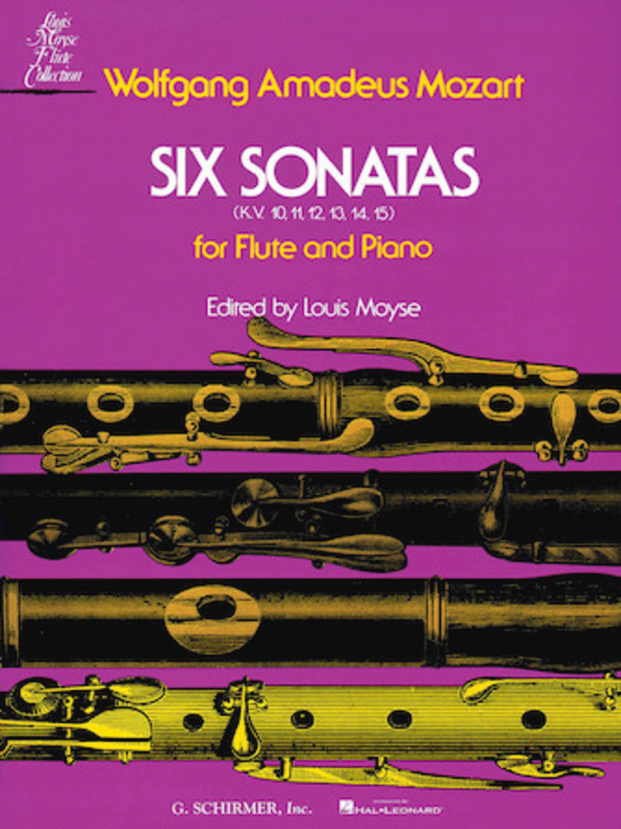Six Sonatas, KV 10-15 Flute Solo scores gallery preview page 1