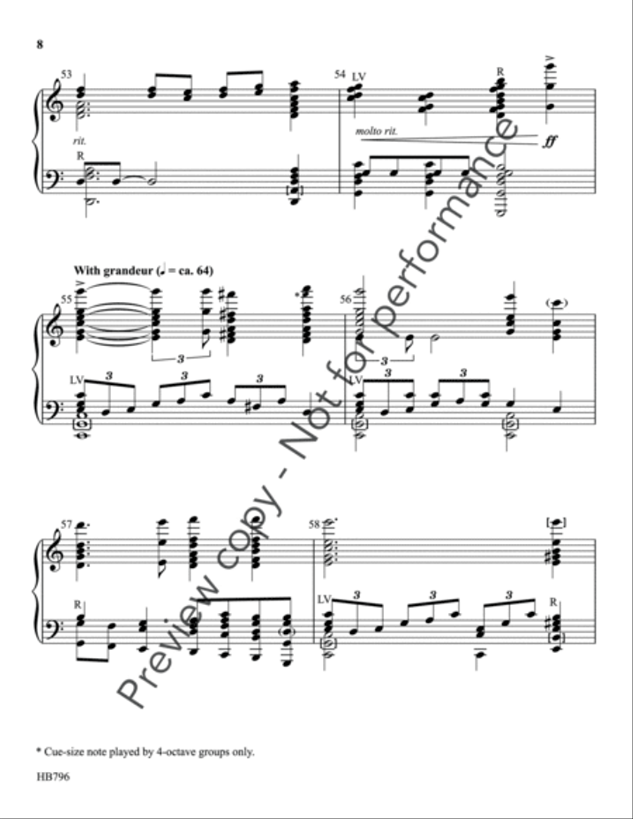 Beneath the Cross of Jesus - Eithun 5-Octaves scores gallery preview page 7