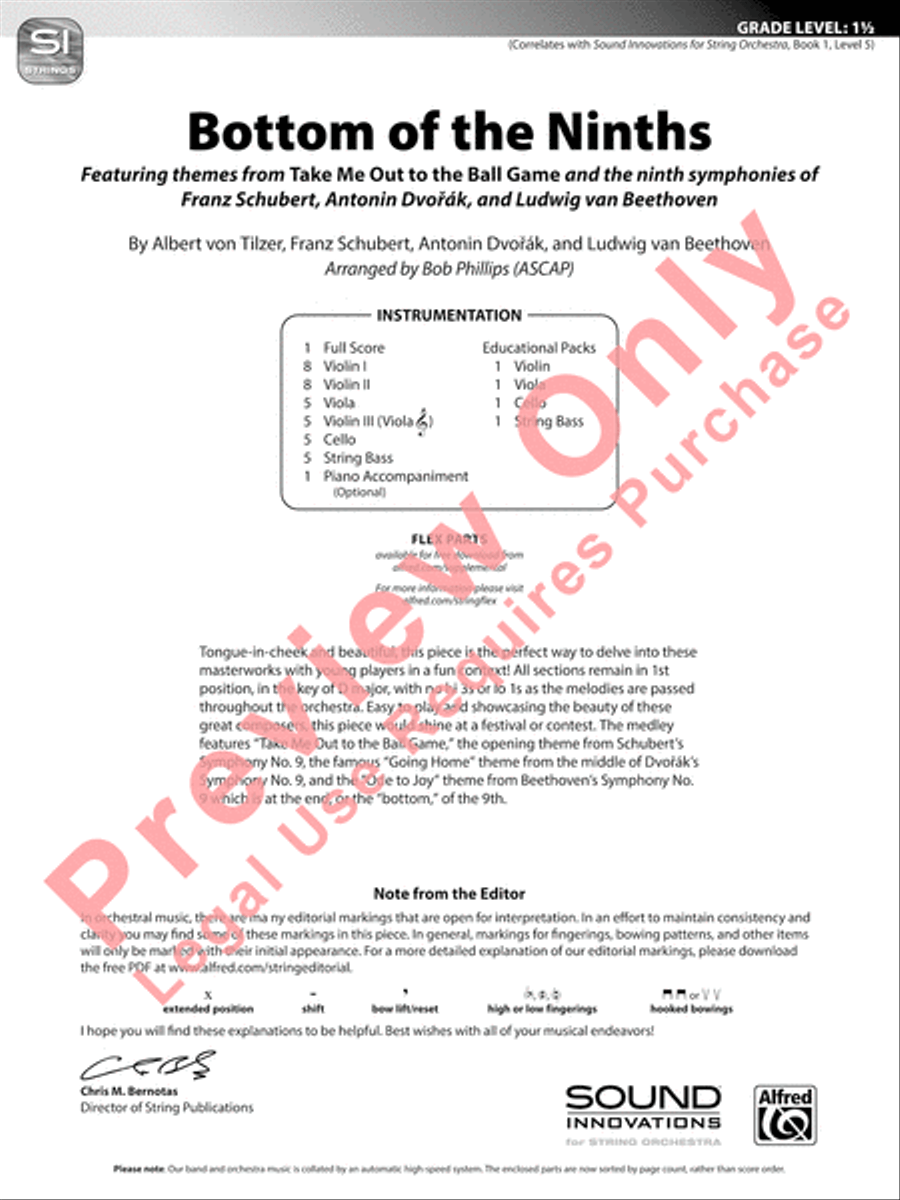 Bottom of the Ninths String Orchestra scores gallery preview page 2