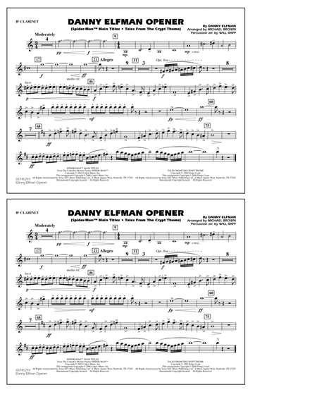 Danny Elfman Opener - Bb Clarinet
