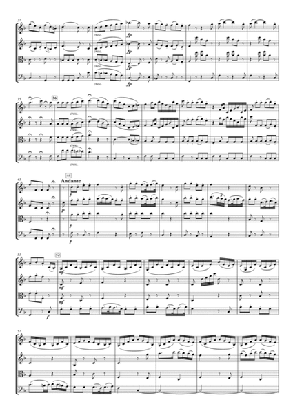 "Die Zauberflöte" for String Quartet, Nr.20 "Ein Mädchen oder Weibchen wünscht Papageno sich" image number null