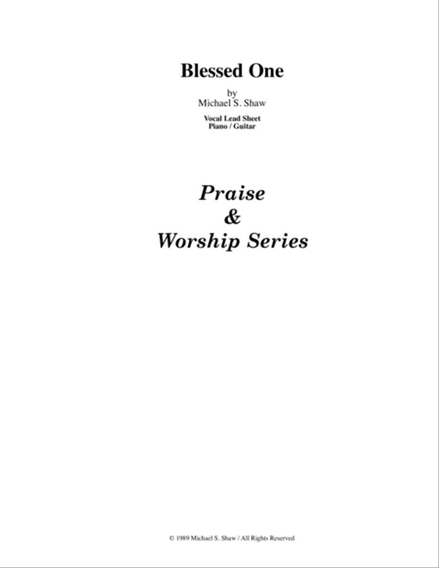 Blessed One Voice scores gallery preview page 1