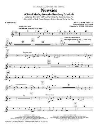 Book cover for Newsies (Choral Medley) - Bb Trumpet 2