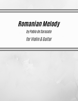 Book cover for Romanian Melody (for Violin and Guitar)