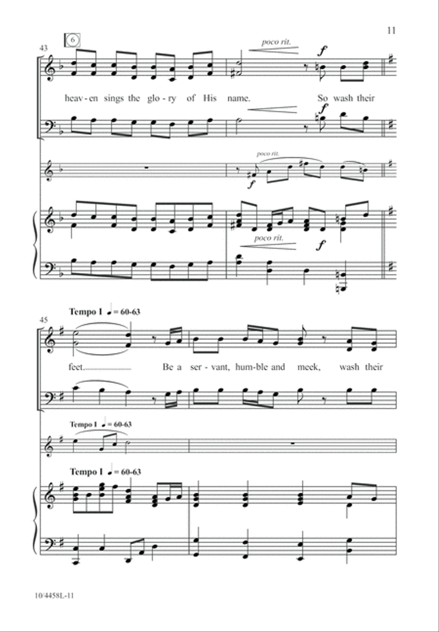 Wash Their Feet 3-Part scores gallery preview page 12