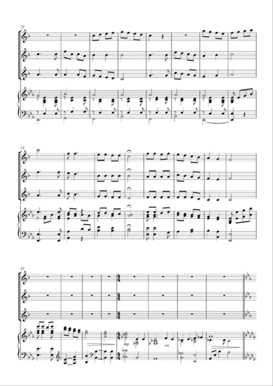 HYMN FOR TRUMPET TRIO - Count Your Blessings, Nearer Still Nearer Small Ensemble scores gallery preview page 2