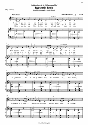 Reppurin laulu, Op. 14 No. 10 (D minor)