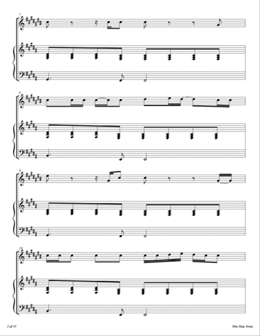 One Step Away One Step Away Trumpet Solo scores gallery preview page 3