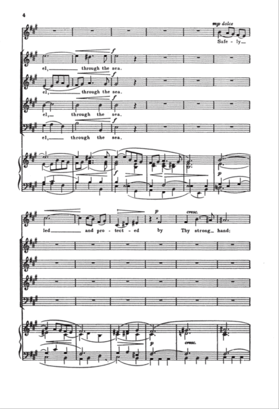 Thanks Be To Thee, O Lord! 4-Part scores gallery preview page 4