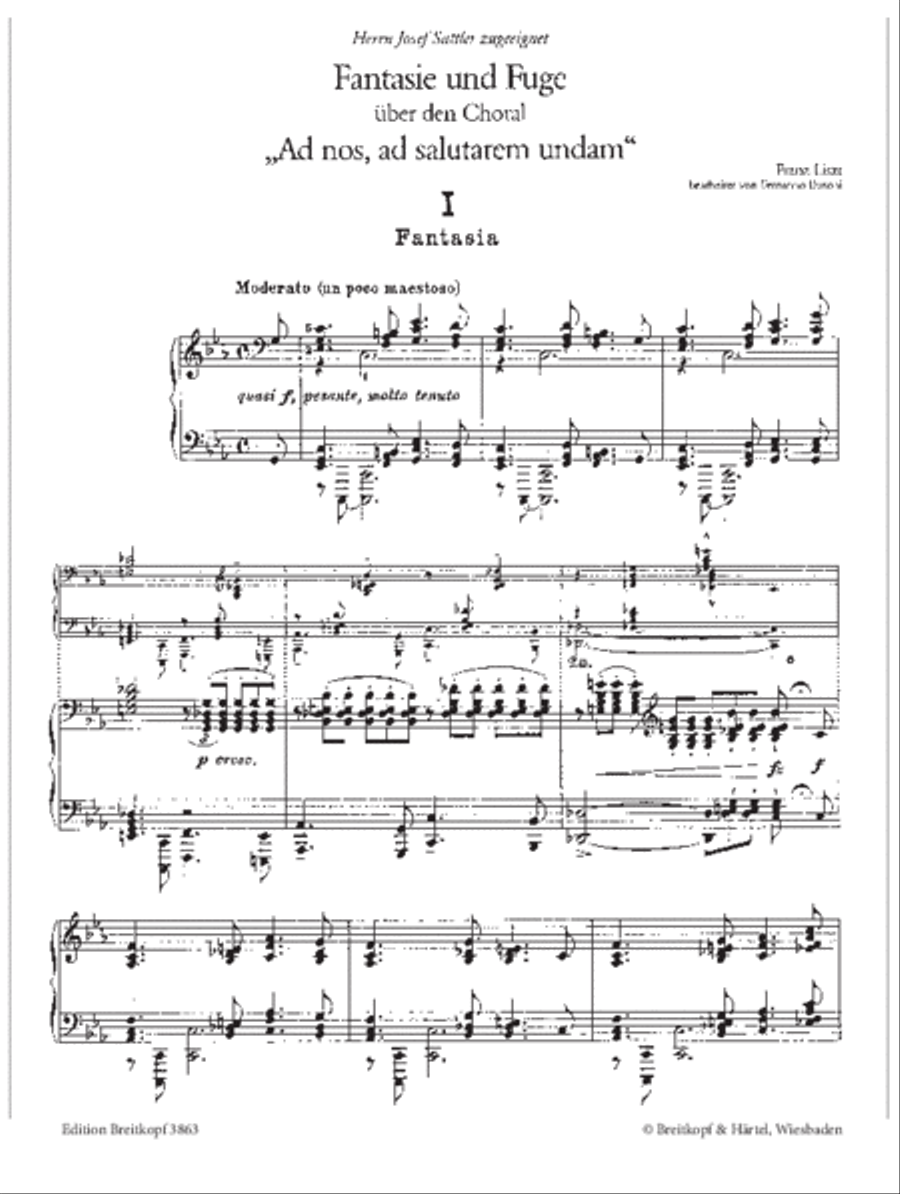 Fantasy and Fugue based on the Chorale “Ad nos, ad salutarem undam” Piano Solo scores gallery preview page 2