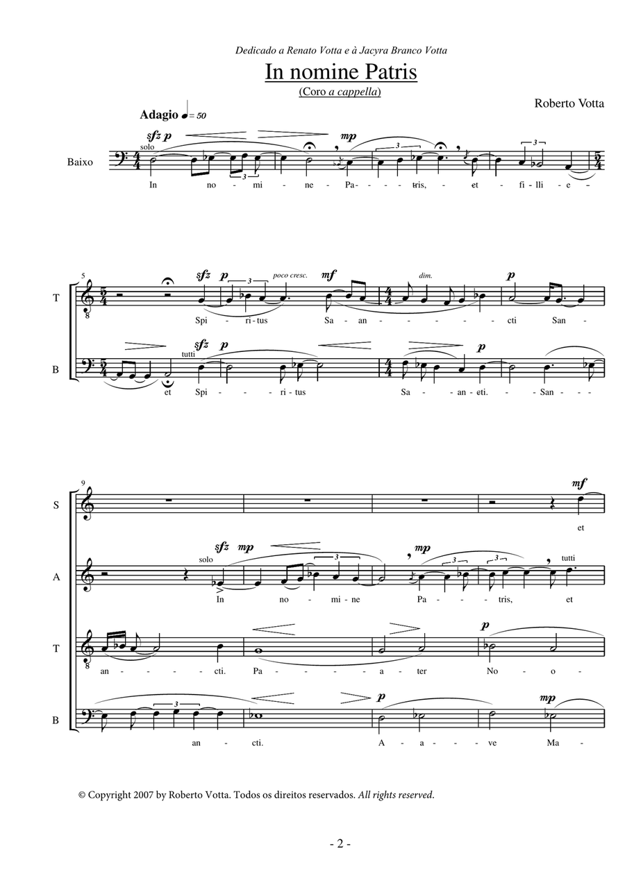 In Nomine Patris 4-Part scores gallery preview page 2