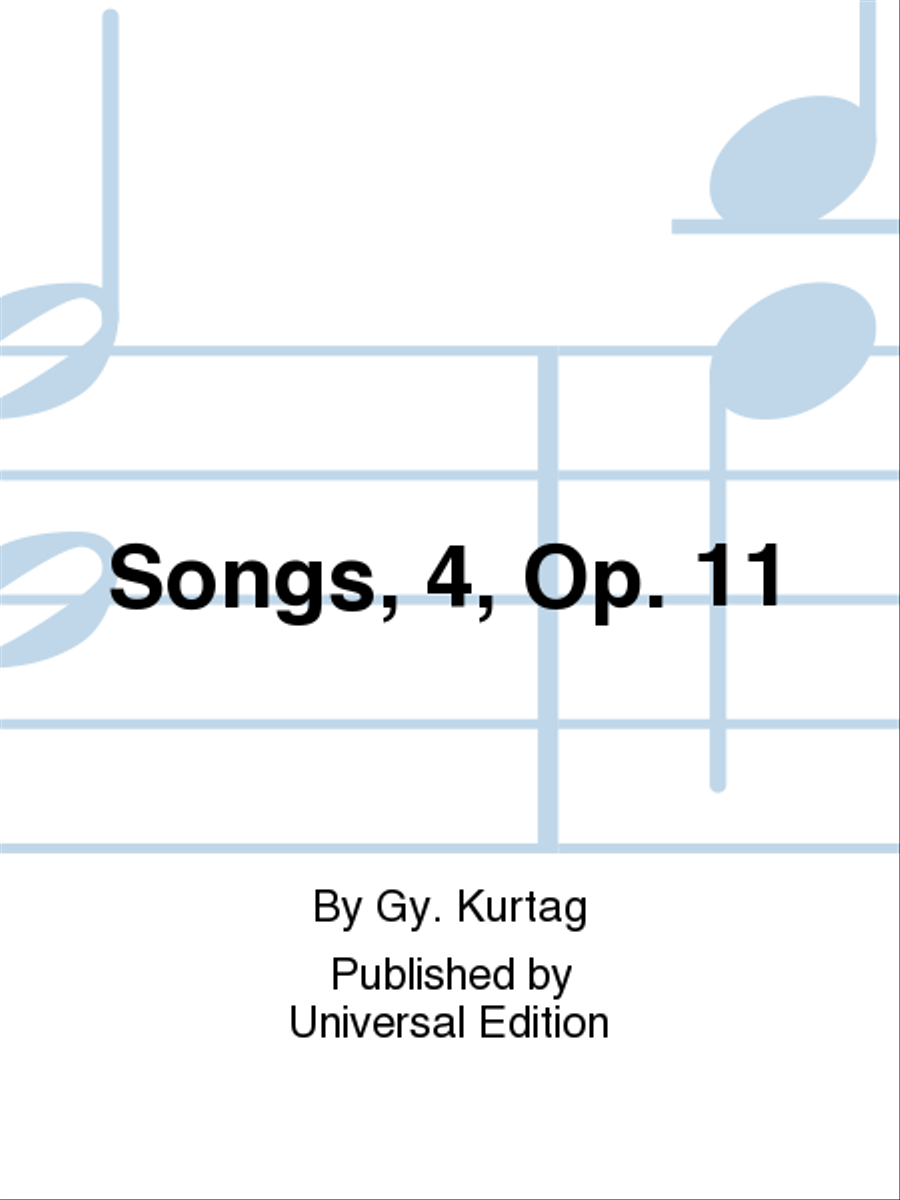 Songs, 4, Op. 11 School and Community scores gallery preview page 1