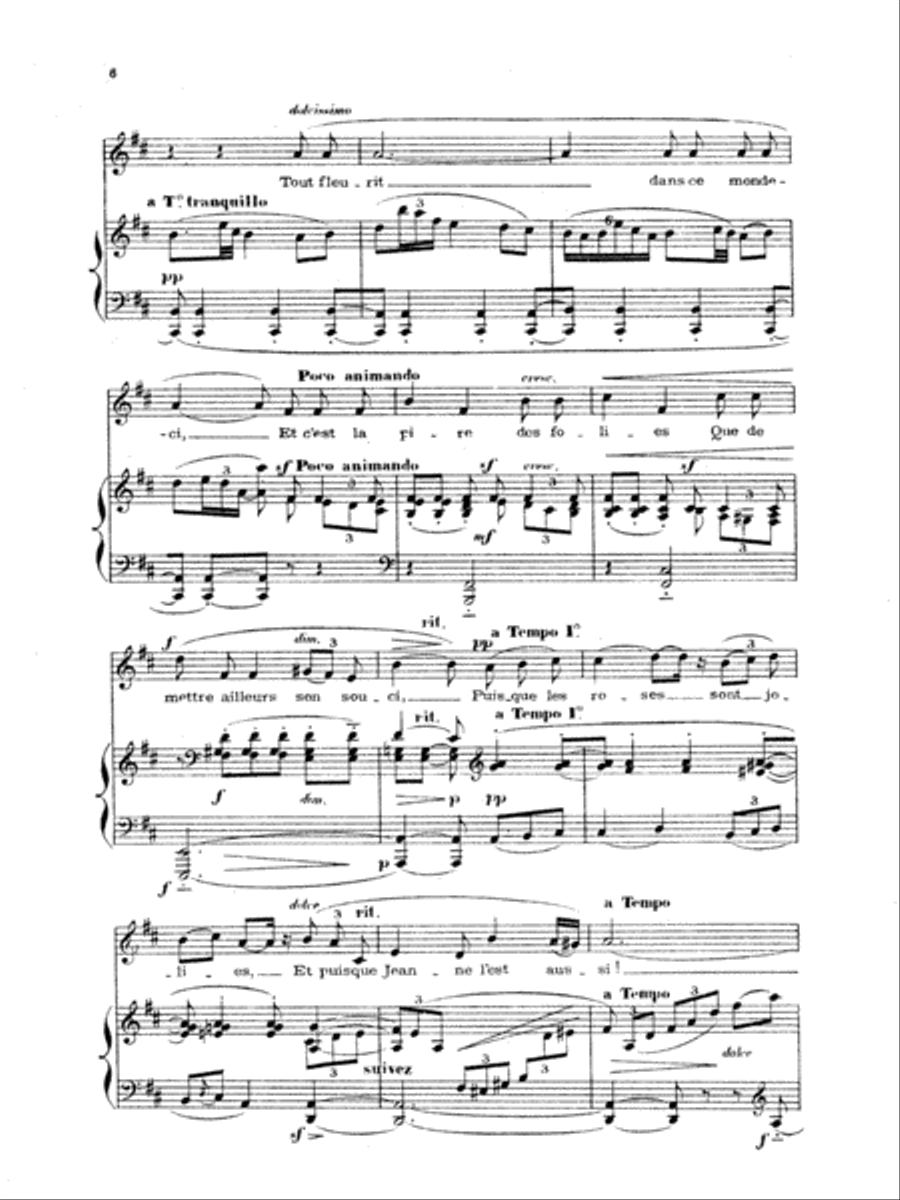 Chabrier: Recueil de Melodies Voice scores gallery preview page 2