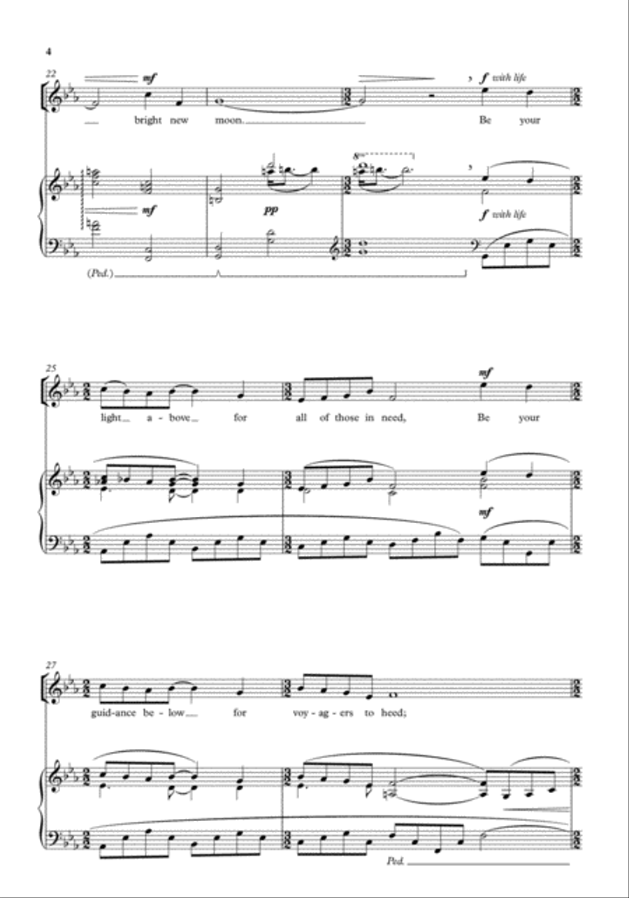 Song to the Moon Song to the Moon Unison Choir scores gallery preview page 4