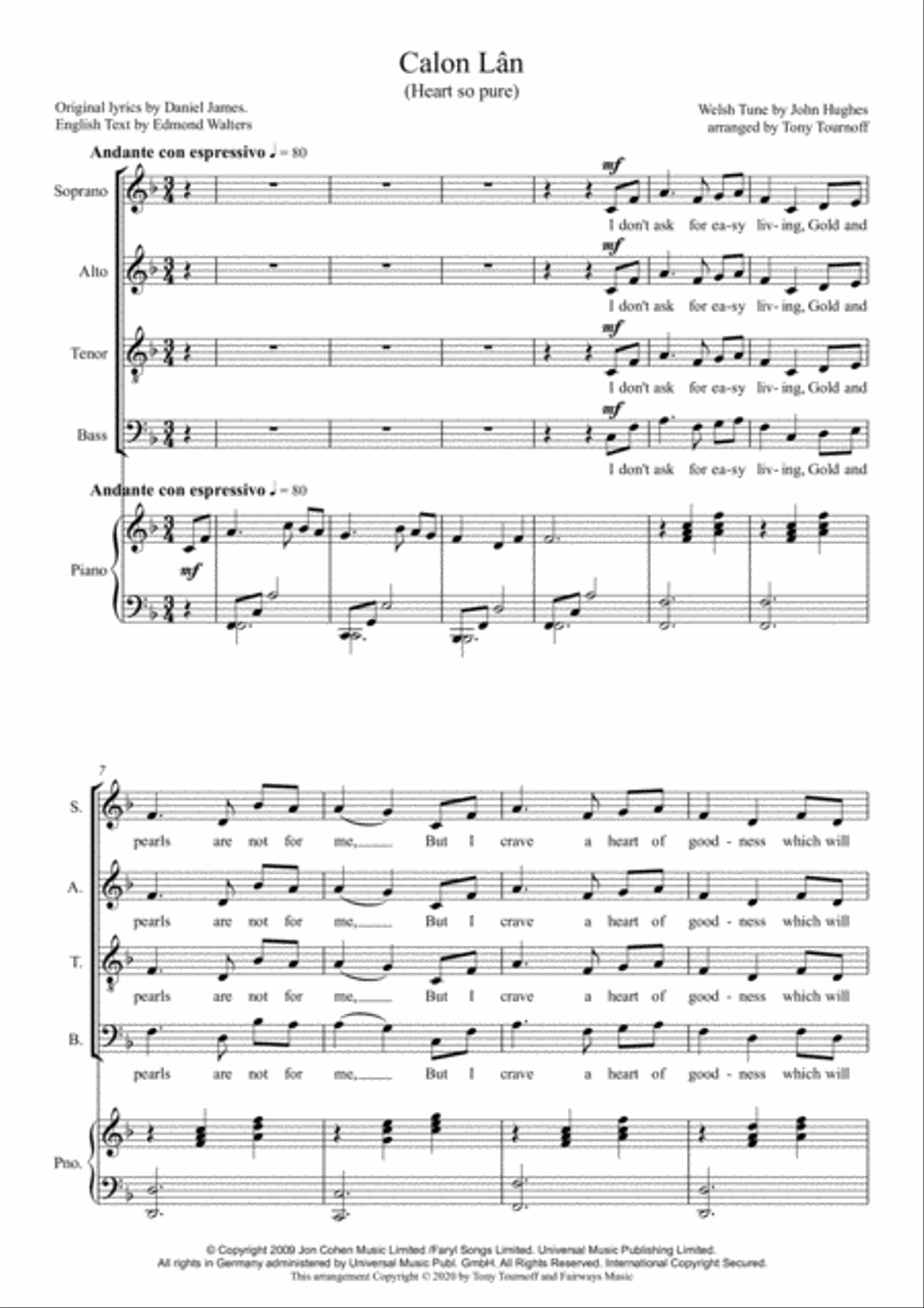 Calon Lan 4-Part scores gallery preview page 2