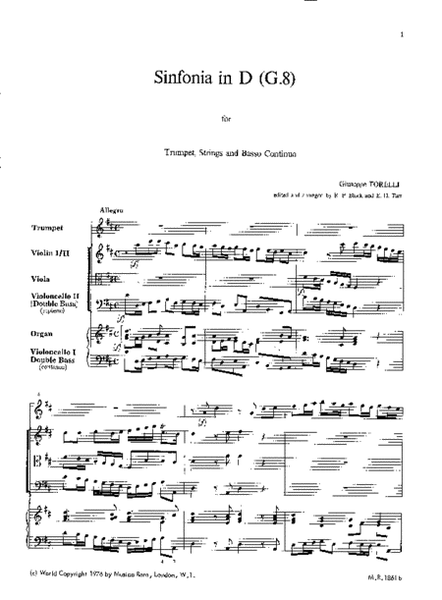 Sinfonia in D (G. 8)