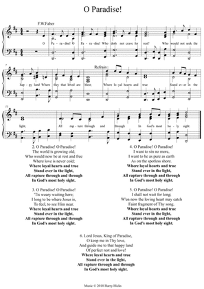 O Paradise! A new tune to a wonderful old hymn.