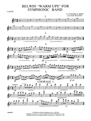 Belwin "Warm-Ups" for Symphonic Band: Flute