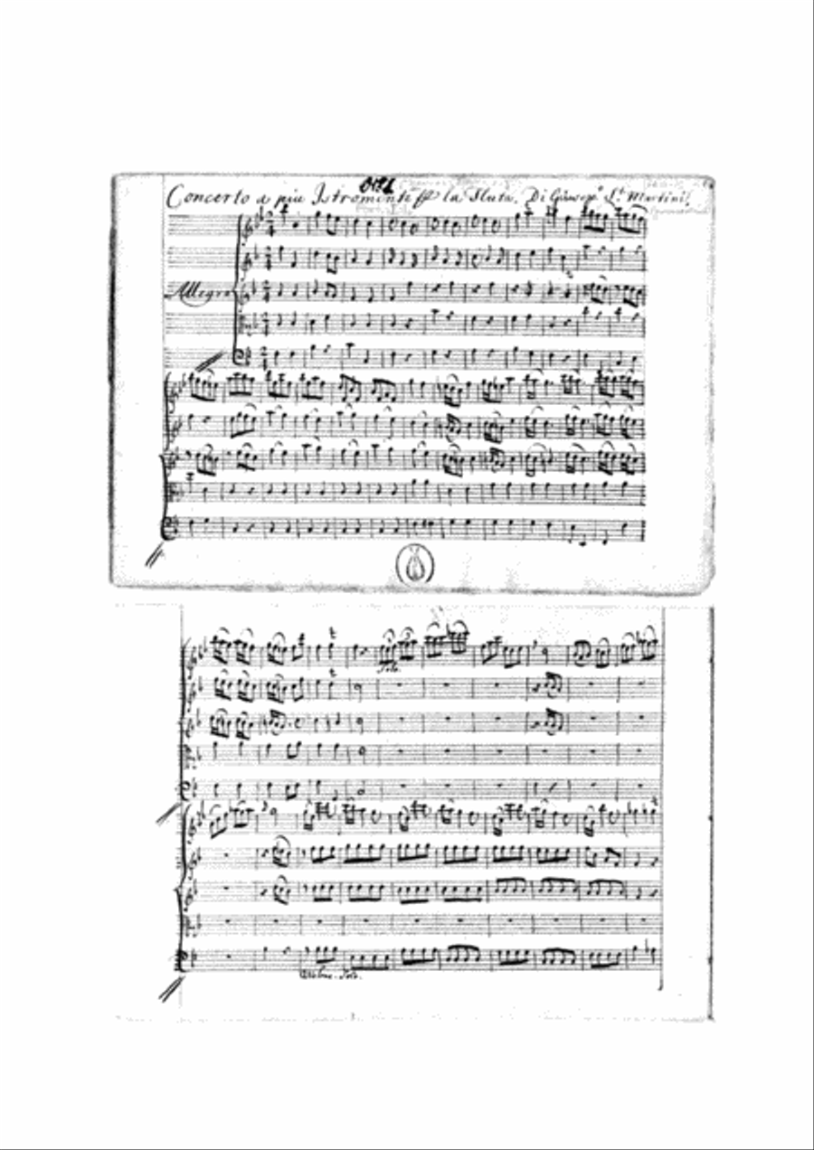 Sammartini - Concerto in F major for Flute and Piano Flute Solo scores gallery preview page 2