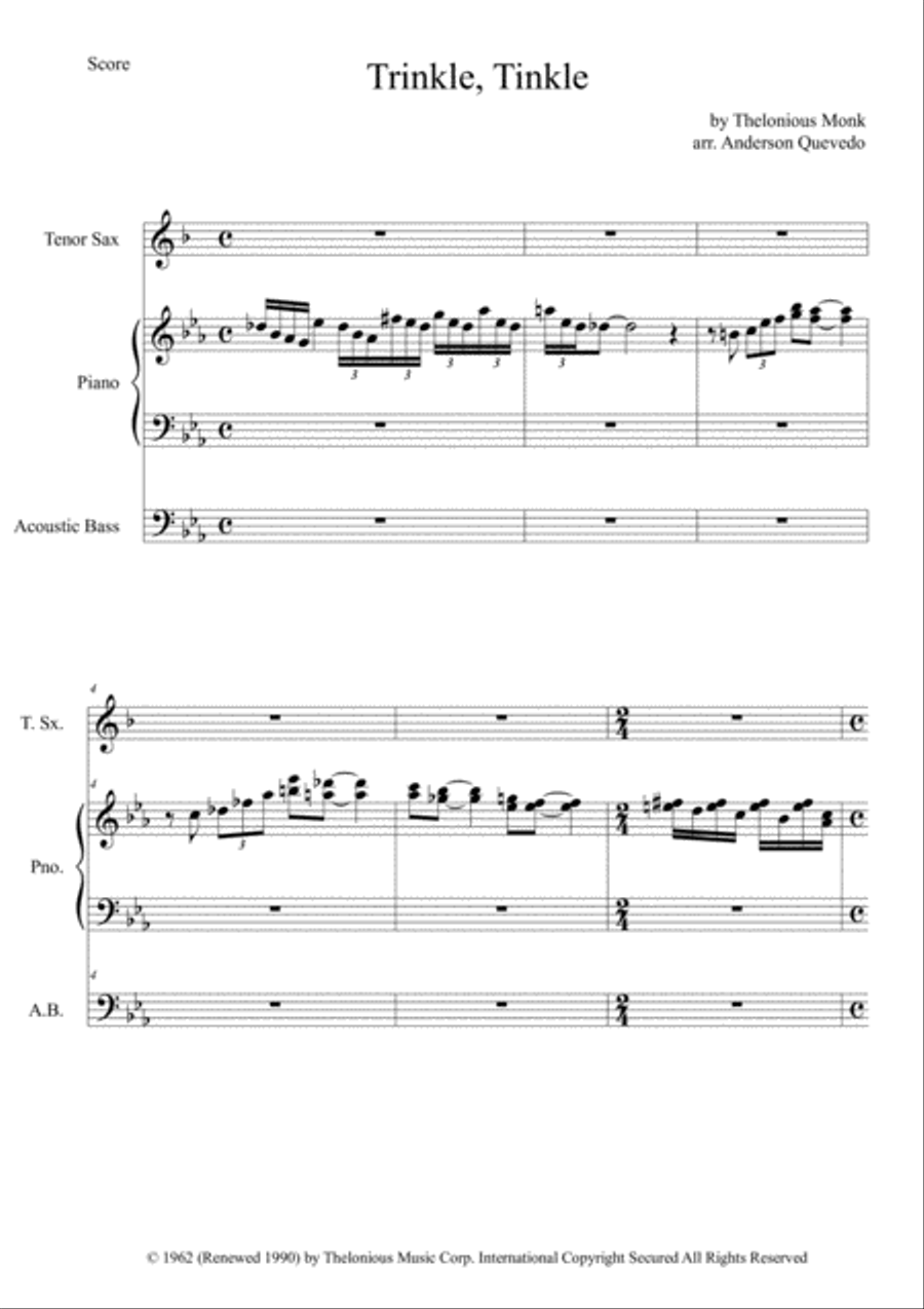 Trinkle-tinkle Trinkle-tinkle Small Ensemble scores gallery preview page 2