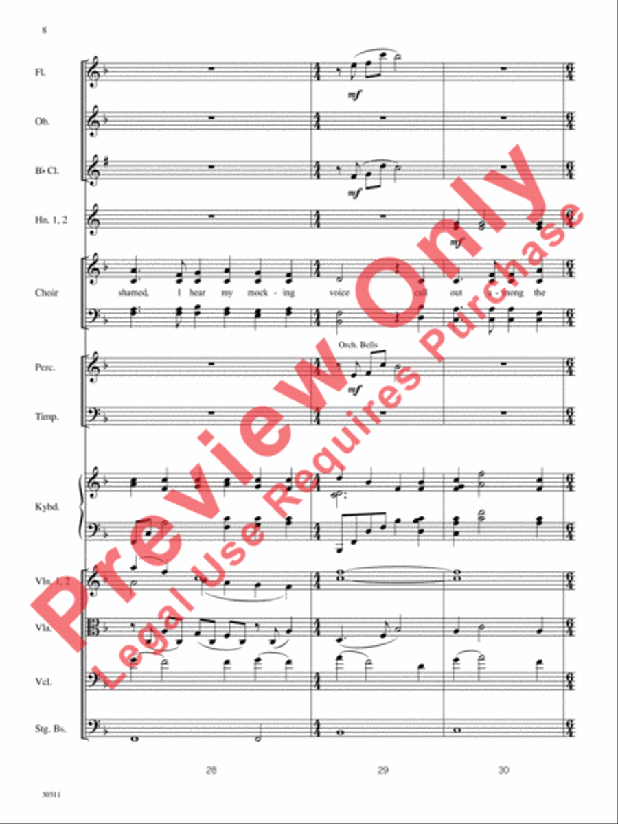 How Deep the Father's Love for Us Choir scores gallery preview page 9