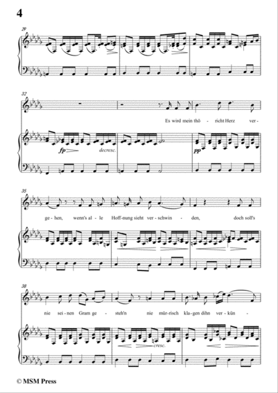 Schubert-Lied der Anna Lyle,Op.85 No.1,in b flat minor,for Voice&Piano Voice scores gallery preview page 6