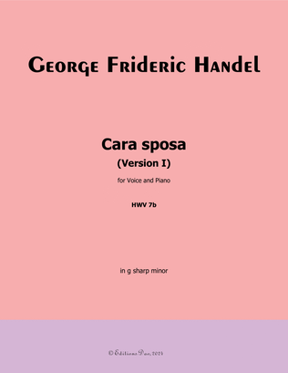 Book cover for Cara sposa(Version I),by Handel,in g sharp minor