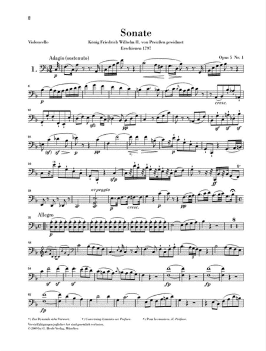 Sonatas for Piano and Violoncello Piano Accompaniment scores gallery preview page 3