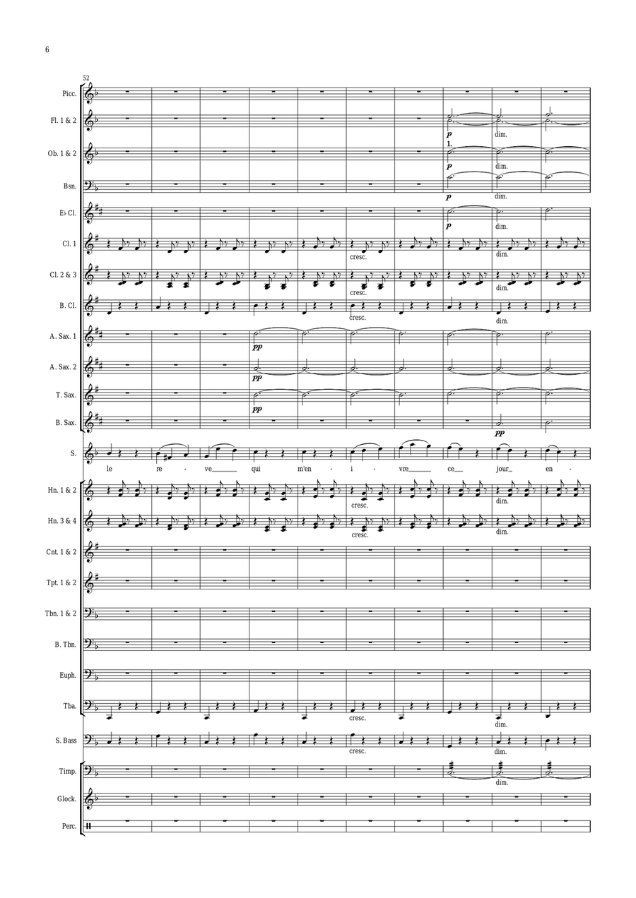 Ah! Je veux vivre (from Romeo and Juliet) arranged for soprano solo and concert band Concert Band scores gallery preview page 6