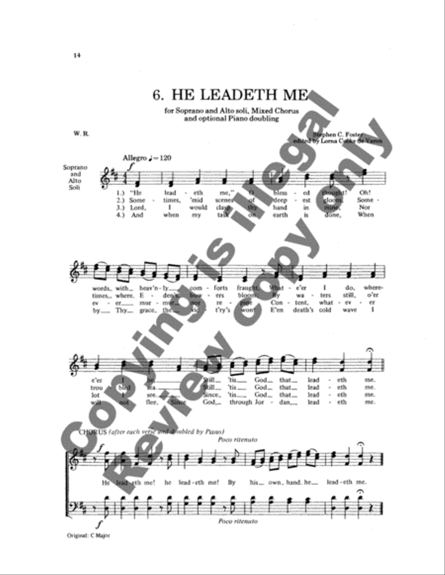 Twelve Sunday School Hymns 4-Part scores gallery preview page 14